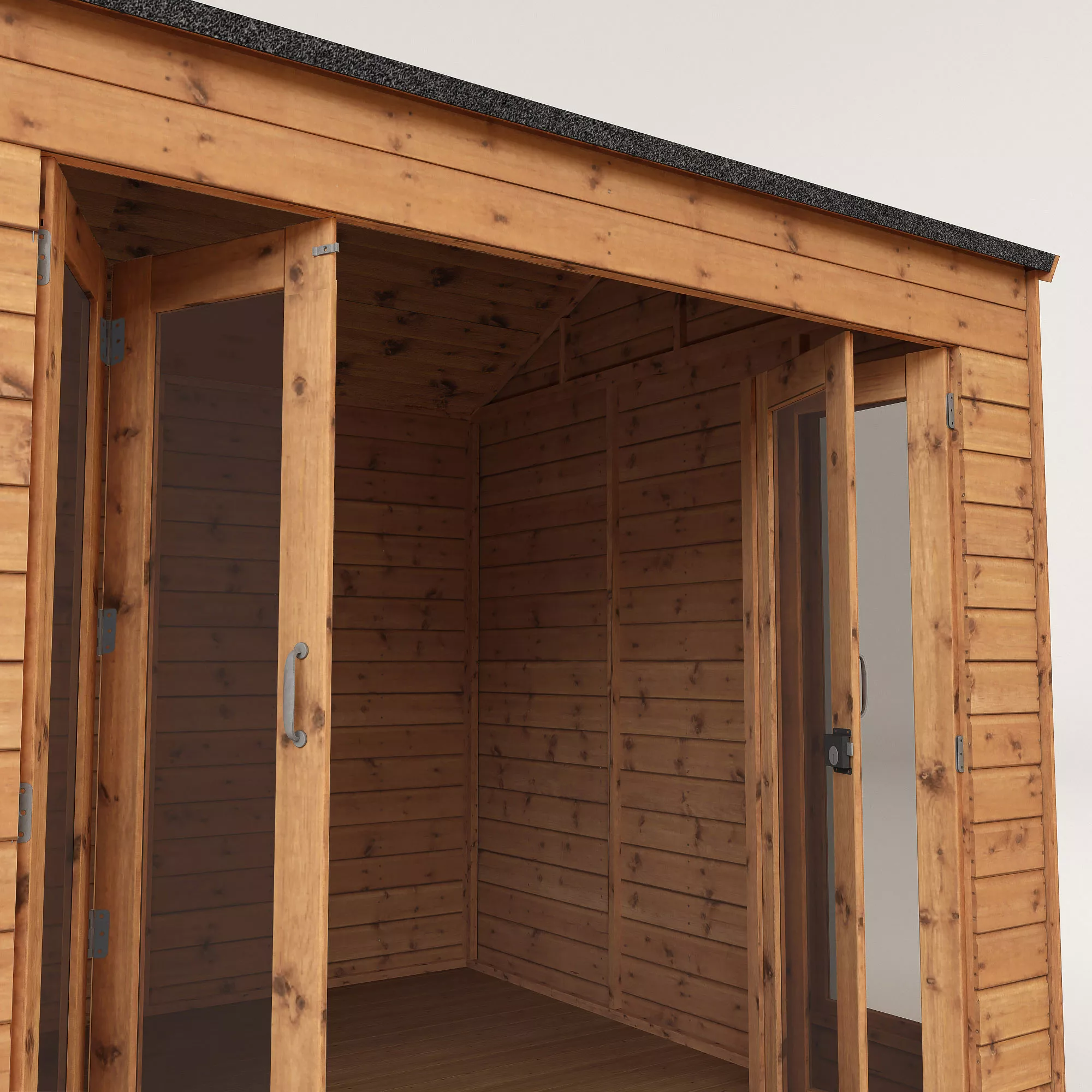 Mercia 8x8 Reverse Apex Tongue & Groove Summer House With Bi-fold Door 9 Mercia 8x8 Reverse Apex Tongue & Groove Summer House With Bi-fold Door - Image 7