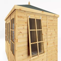 Mercia Clover 8x6 Ft Hip Shiplap Wooden Summer House With Double Door -Garden & Outdoors mercia clover 8x6 ft hip shiplap wooden summer house with double door5029442006871 03c