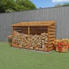 Mercia Double Wooden Log Store -Garden & Outdoors mercia double wooden log store5029442012629 01i