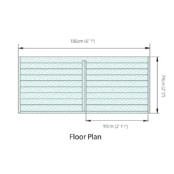 Mercia Double Wooden Log Store -Garden & Outdoors mercia double wooden log store5029442012629 02t