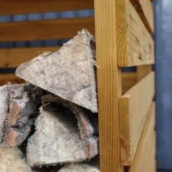 Mercia Double Wooden Log Store -Garden & Outdoors mercia double wooden log store5029442012629 04c