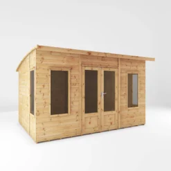 Mercia Helios 12x8 Ft Curved Shiplap Wooden Summer House With Double Door -Garden & Outdoors mercia helios 12x8 ft curved shiplap wooden summer house with double door5029442007182 01c