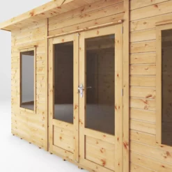 Mercia Helios 12x8 Ft Curved Shiplap Wooden Summer House With Double Door -Garden & Outdoors mercia helios 12x8 ft curved shiplap wooden summer house with double door5029442007182 03c