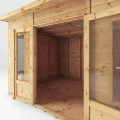 Mercia Helios 12x8 Ft Curved Shiplap Wooden Summer House With Double Door -Garden & Outdoors mercia helios 12x8 ft curved shiplap wooden summer house with double door5029442007182 04c