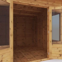 Mercia Helios 8x8 Ft Curved Shiplap Wooden Summer House With Double Door -Garden & Outdoors mercia helios 8x8 ft curved shiplap wooden summer house with double door5029442073859 06c