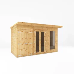 Mercia Maine 12x6 Ft Pent Shiplap Wooden Summer House With Double Door -Garden & Outdoors mercia maine 12x6 ft pent shiplap wooden summer house with double door5029442008905 01c