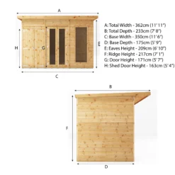Mercia Maine 12x6 Ft Pent Shiplap Wooden Summer House With Double Door -Garden & Outdoors mercia maine 12x6 ft pent shiplap wooden summer house with double door5029442008905 01t