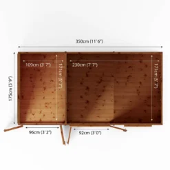 Mercia Maine 12x6 Ft Pent Shiplap Wooden Summer House With Double Door -Garden & Outdoors mercia maine 12x6 ft pent shiplap wooden summer house with double door5029442008905 02t