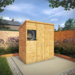 Mercia Premium 6x4 Ft Pent Shiplap Wooden Shed With Floor -Garden & Outdoors mercia premium 6x4 ft pent shiplap wooden shed with floor5029442006635 01i