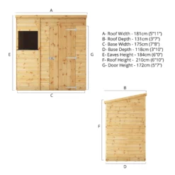 Mercia Premium 6x4 Ft Pent Shiplap Wooden Shed With Floor -Garden & Outdoors mercia premium 6x4 ft pent shiplap wooden shed with floor5029442006635 01t