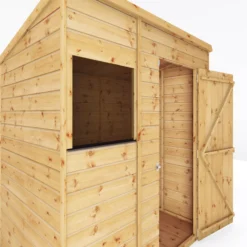 Mercia Premium 6x4 Ft Pent Shiplap Wooden Shed With Floor -Garden & Outdoors mercia premium 6x4 ft pent shiplap wooden shed with floor5029442006635 04c
