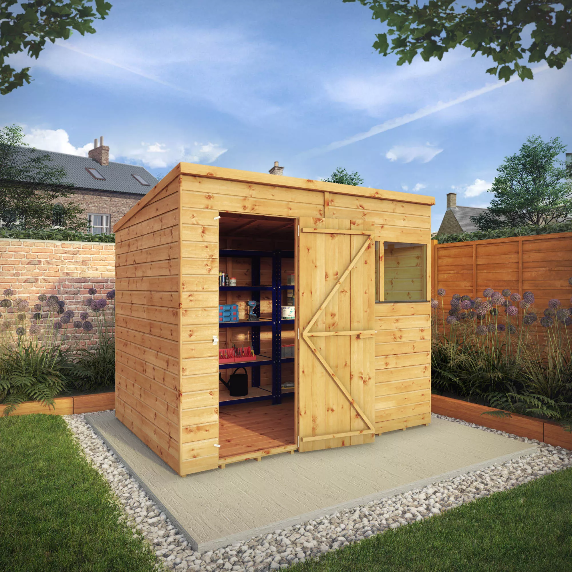 Mercia Premium Pent Shiplap Solid Wood Shed With Floor 7 Mercia Premium Pent Shiplap Solid Wood Shed With Floor - Image 5