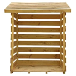 Mercia Single Solid Wood Log Store -Garden & Outdoors mercia single solid wood log store5029442012612 02c