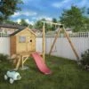 Mercia Snug Wooden Swing Set & Slide -Garden & Outdoors mercia snug wooden swing set slide5029442008264 01i