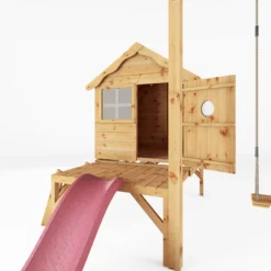 Mercia Snug Wooden Swing Set & Slide -Garden & Outdoors mercia snug wooden swing set slide5029442008264 02i