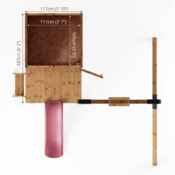 Mercia Snug Wooden Swing Set & Slide -Garden & Outdoors mercia snug wooden swing set slide5029442008264 02t