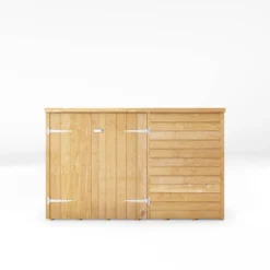 Mercia Solid Wood 4x6 Overlap Pent Bike Store -Garden & Outdoors mercia solid wood 4x6 overlap pent bike store5029442089294 02c