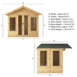 Mercia Sussex 8x6 Ft Apex Shiplap Wooden Summer House With Double Door -Garden & Outdoors mercia sussex 8x6 ft apex shiplap wooden summer house with double door5029442006703 01t