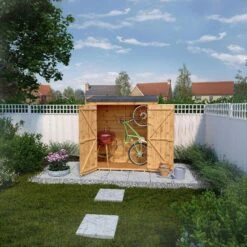 Mercia Tongue & Groove Solid Wood 6x2'6 Pent Garden Storage -Garden & Outdoors mercia tongue groove solid wood 6x2 6 pent garden storage5029442008219 02i