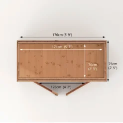 Mercia Tongue & Groove Solid Wood 6x2'6 Pent Garden Storage -Garden & Outdoors mercia tongue groove solid wood 6x2 6 pent garden storage5029442008219 02t