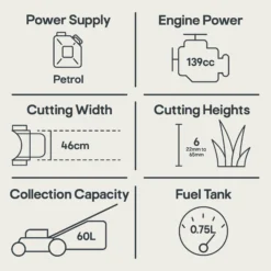 Mountfield HP185 139cc Petrol Rotary Lawnmower -Garden & Outdoors mountfield hp185 139cc petrol rotary lawnmower8008984856325 01t EN bq