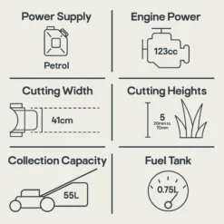 Mountfield SP160R 123cc Petrol Rotary Lawnmower -Garden & Outdoors mountfield sp160r 123cc petrol rotary lawnmower8008984848313 01t EN bq