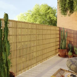 Natural Bamboo Garden Screen (H)1m (W)3m 8 Natural Bamboo Garden Screen (H)1m (W)3m -Garden & Outdoors natural bamboo garden screen h 1m w 3m5059340674575 01i