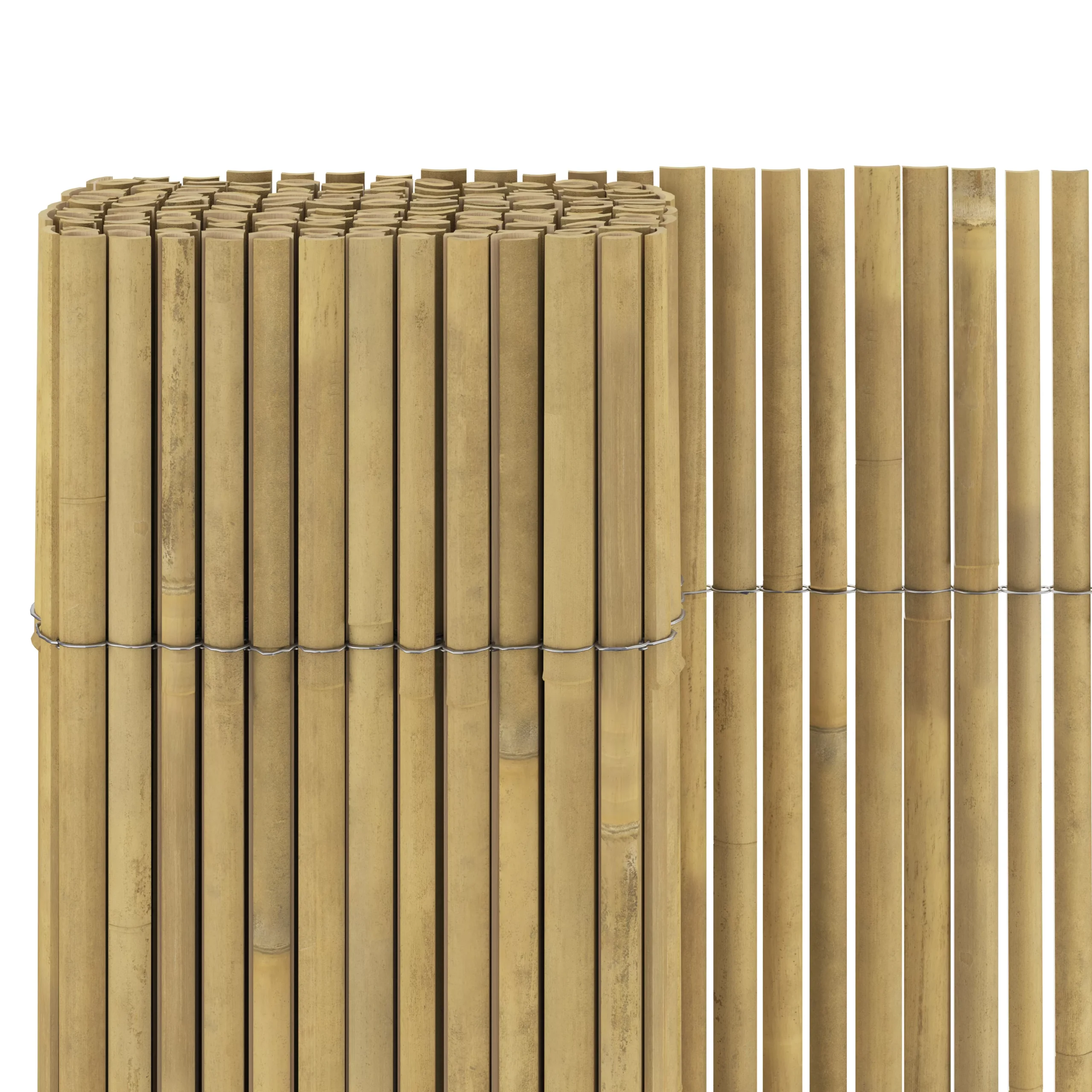 Natural Bamboo Garden Screen (H)1m (W)3m 2 Natural Bamboo Garden Screen (H)1m (W)3m