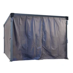 Palram - Canopia 3K Series Grey Polyester (PES) Gazebo Curtain, Pack Of 4 (L)2170mm (W)3660mm -Garden & Outdoors palram canopia 3k series grey polyester pes gazebo curtain pack of 4 l 2170mm w 3660mm7290108130744 02c