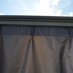 Palram - Canopia 3K Series Grey Polyester (PES) Gazebo Curtain, Pack Of 4 (L)2170mm (W)3660mm -Garden & Outdoors palram canopia 3k series grey polyester pes gazebo curtain pack of 4 l 2170mm w 3660mm7290108130744 05i