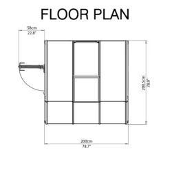 Palram - Canopia 6X6 Barn Plastic Sun Room - Base Not Included -Garden & Outdoors palram canopia 6x6 barn plastic sun room base not included7290103121495 02t bq