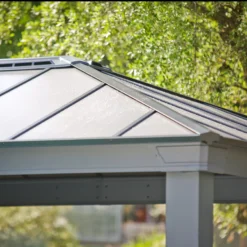 Palram - Canopia Dallas Grey Rectangular Gazebo, (W)6.12m (D)3.64m - Assembly Required -Garden & Outdoors palram canopia dallas grey rectangular gazebo w 6 12m d 3 64m assembly required7290108601954 07i bq