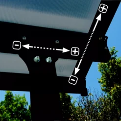 Palram - Canopia Feria Grey Non-retractable Awning, (L)6.06m (H)3.05m (W)3.85m -Garden & Outdoors palram canopia feria grey non retractable awning l 6 06m h 3 05m w 3 85m7290108134858 02i bq