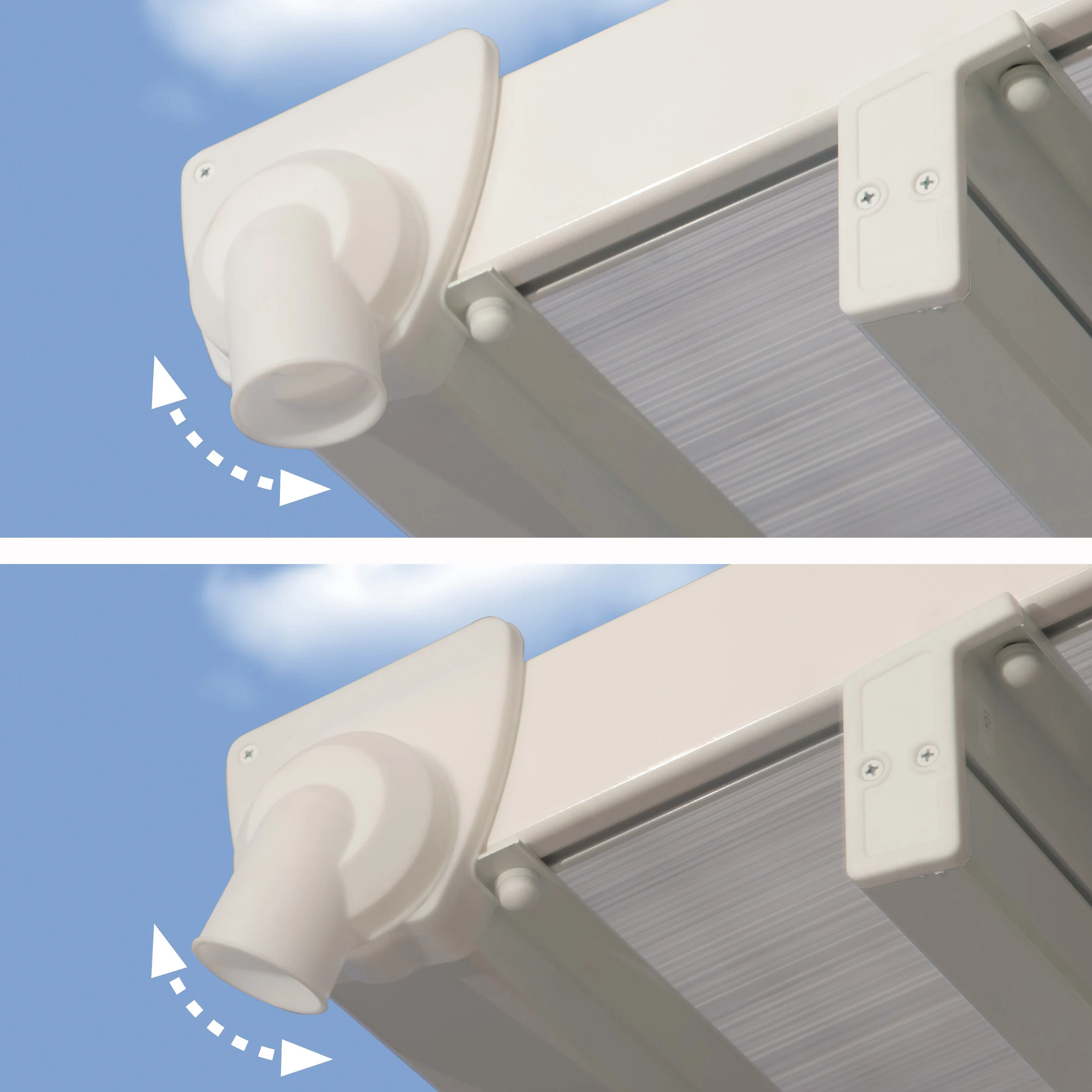 Palram - Canopia Feria White Non-retractable Awning, (L)6.06m (H)3.05m (W)3.85m 6 Palram - Canopia Feria White Non-retractable Awning, (L)6.06m (H)3.05m (W)3.85m - Image 4