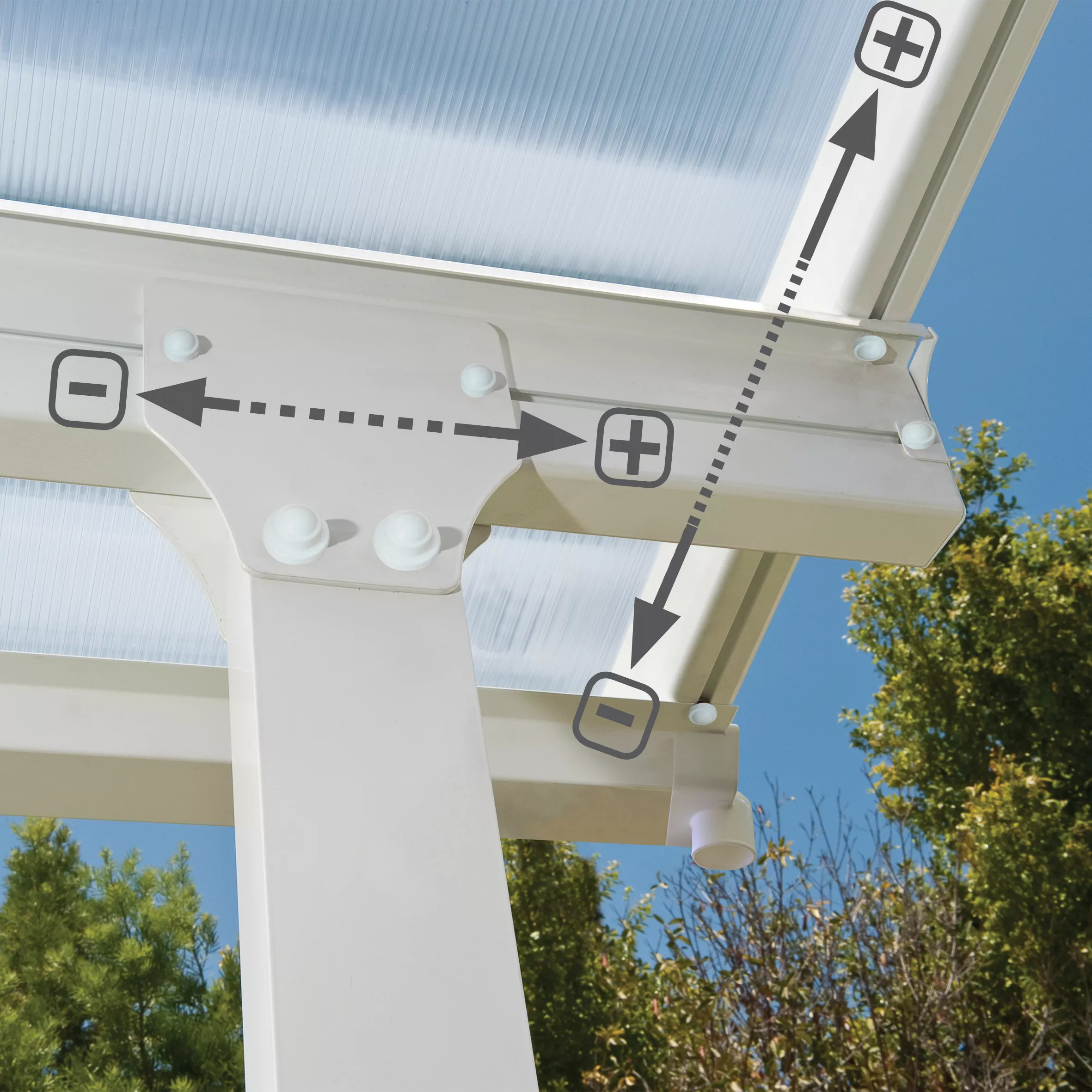 Palram - Canopia Feria White Non-retractable Awning, (L)6.06m (H)3.05m (W)3.85m 10 Palram - Canopia Feria White Non-retractable Awning, (L)6.06m (H)3.05m (W)3.85m - Image 8