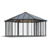 Palram - Canopia Garda Grey Hexagonal Gazebo, (W)5.17m (D)5.95m - Assembly Required -Garden & Outdoors palram canopia garda grey hexagonal gazebo w 5 17m d 5 95m assembly required7290108137040 01c bq