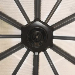 Palram - Canopia Garda Grey Hexagonal Gazebo, (W)5.17m (D)5.95m - Assembly Required -Garden & Outdoors palram canopia garda grey hexagonal gazebo w 5 17m d 5 95m assembly required7290108137040 08i bq