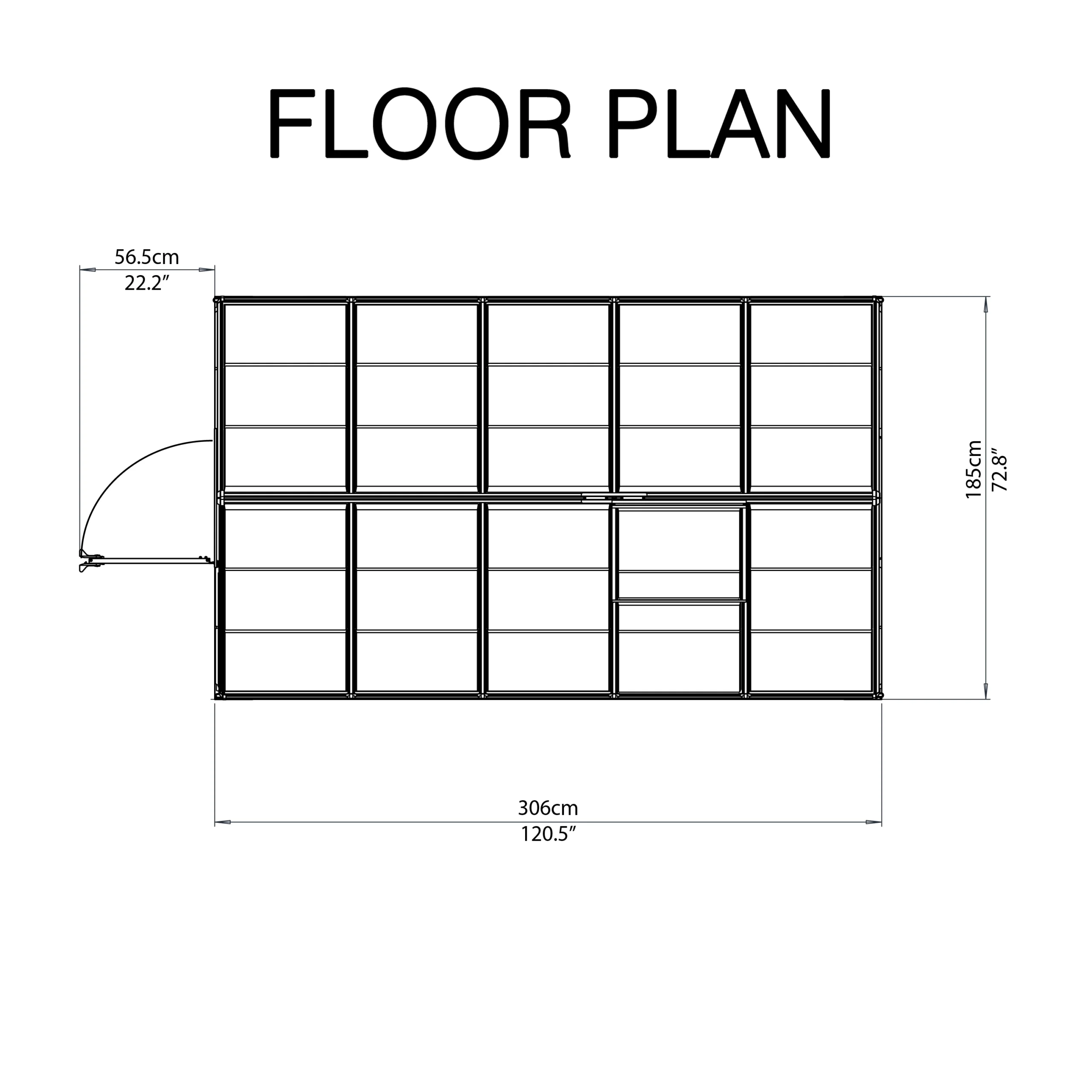 Palram - Canopia Harmony Green 6x10 Greenhouse 10 Palram - Canopia Harmony Green 6x10 Greenhouse - Image 8