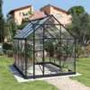 Palram - Canopia Harmony Grey 6X8 Greenhouse -Garden & Outdoors palram canopia harmony grey 6x8 greenhouse7290108137682 01i BQ