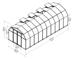 Palram - Canopia Hobby Gardner Green 8x20 Greenhouse 12 Palram - Canopia Hobby Gardner Green 8x20 Greenhouse -Garden & Outdoors palram canopia hobby gardner green 8x20 greenhouse7290103121686 01t