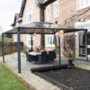 Palram - Canopia Martinique Grey Rectangular Gazebo, (W)3.6m (D)2.96m - Assembly Required -Garden & Outdoors palram canopia martinique grey rectangular gazebo w 3 6m d 2 96m assembly required7290108137910 01i bq