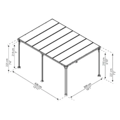 Palram - Canopia Milano Grey Rectangular Gazebo, (W)4.26m (D)3.09m - Assembly Required 14 Palram - Canopia Milano Grey Rectangular Gazebo, (W)4.26m (D)3.09m - Assembly Required -Garden & Outdoors palram canopia milano grey rectangular gazebo w 4 26m d 3 09m assembly required7290108136241 01t bq