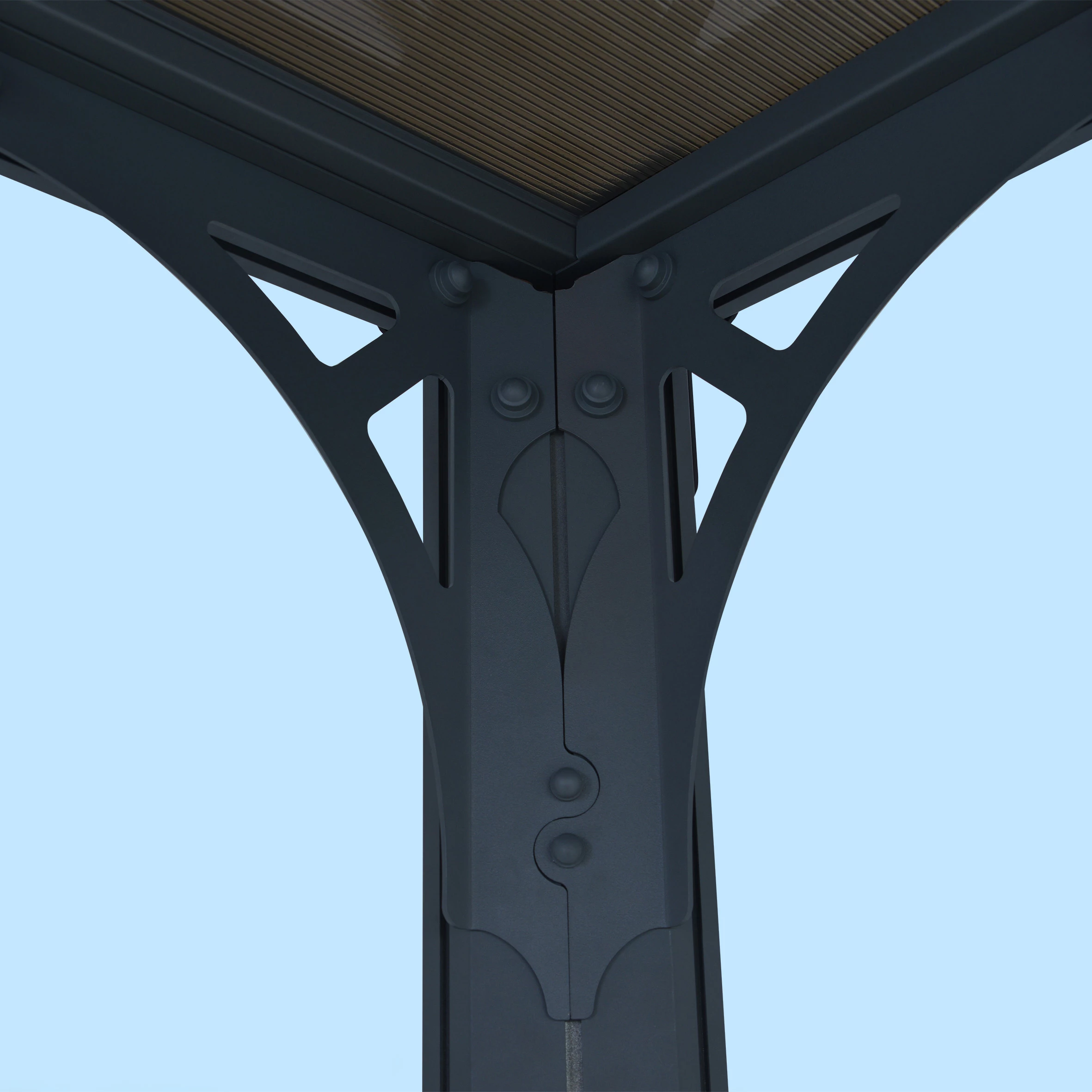 Palram - Canopia Milano Grey Rectangular Gazebo, (W)4.26m (D)3.09m - Assembly Required 8 Palram - Canopia Milano Grey Rectangular Gazebo, (W)4.26m (D)3.09m - Assembly Required - Image 6