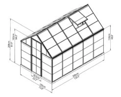 Palram - Canopia Mythos Silver 6x10 Greenhouse -Garden & Outdoors palram canopia mythos silver 6x10 greenhouse7290103110925 01t bq