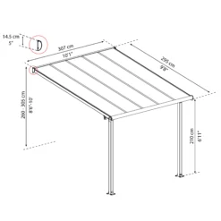 Palram - Canopia Olympia Grey Non-retractable Awning, (L)3.07m (H)3.05m (W)2.95m 18 Palram - Canopia Olympia Grey Non-retractable Awning, (L)3.07m (H)3.05m (W)2.95m -Garden & Outdoors palram canopia olympia grey non retractable awning l 3 07m h 3 05m w 2 95m7290108133967 01t bq