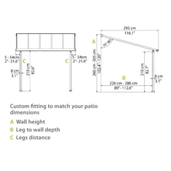Palram - Canopia Olympia White Non-retractable Awning, (L)7.39m (H)3.05m (W)2.95m 18 Palram - Canopia Olympia White Non-retractable Awning, (L)7.39m (H)3.05m (W)2.95m -Garden & Outdoors palram canopia olympia white non retractable awning l 7 39m h 3 05m w 2 95m7290108134322 02t bq