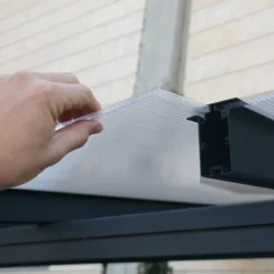 Palram - Canopia Sierra Grey Non-retractable Awning, (L)2.25m (H)3m (W)2.28m -Garden & Outdoors palram canopia sierra grey non retractable awning l 2 25m h 3m w 2 28m7290108131307 05i bq