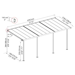 Palram - Canopia Sierra Grey Non-retractable Awning, (L)6.71m (H)3m (W)2.28m 14 Palram - Canopia Sierra Grey Non-retractable Awning, (L)6.71m (H)3m (W)2.28m -Garden & Outdoors palram canopia sierra grey non retractable awning l 6 71m h 3m w 2 28m7290108138542 01t bq