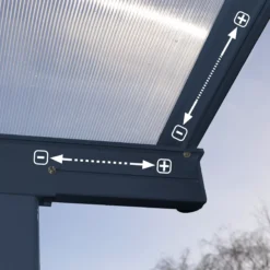 Palram - Canopia Sierra Grey Non-retractable Awning, (L)8.6m (H)3.05m (W)2.95m -Garden & Outdoors palram canopia sierra grey non retractable awning l 8 6m h 3 05m w 2 95m7290108130621 02i bq