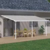 Palram - Canopia Sierra White Non-retractable Awning, (L)7.39m (H)3.05m (W)2.95m -Garden & Outdoors palram canopia sierra white non retractable awning l 7 39m h 3 05m w 2 95m7290108130553 01i bq